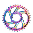 BDSNAIL Mountain Bike Single Disk GXP Direct-Shaped Integrated Disk Positive And Negative Tooth Disc, Colour: 34T (Dazzling Color)
