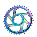 BDSNAIL Mountain Bike Single Disk GXP Direct-Shaped Integrated Disk Positive And Negative Tooth Disc, Colour: 36T (Dazzling Color)