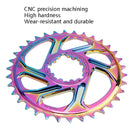 BDSNAIL Mountain Bike Single Disk GXP Direct-Shaped Integrated Disk Positive And Negative Tooth Disc, Colour: 36T (Dazzling Color)