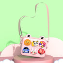 Small Camera Case Box Shoulder Messenger Satchel Bag for Children Cartoon Camera(Pink )