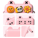 Small Camera Case Box Shoulder Messenger Satchel Bag for Children Cartoon Camera(Pink )