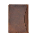 Cowhide Card Holder Simple Bank Card Storage Folder Membership Card Holder Wallet(Crazy Horse Skin Brown)