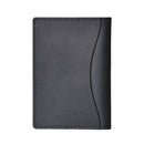 Cowhide Card Holder Simple Bank Card Storage Folder Membership Card Holder Wallet(Crazy Horse Skin Black)