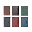 Cowhide Card Holder Simple Bank Card Storage Folder Membership Card Holder Wallet(Crazy Horse Skin Blue)