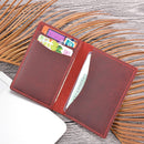 Cowhide Card Holder Simple Bank Card Storage Folder Membership Card Holder Wallet(Crazy Horse Skin Brown)