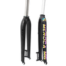 MEROCA Ultra-Light Hard Concatenation M6 Disc Brake Mountain Bike Front Fork A Column(Black + Reflective Sign)