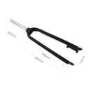 MEROCA Ultra-Light Hard Concatenation M6 Disc Brake Mountain Bike Front Fork A Column(Black + Black Sign)