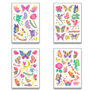 10 PCS Children Water Transfer Fresh Butterfly Bronzing Tattoo Stickers Cartoon Cute Metal Tattoo Stickers(WE-040)
