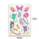 10 PCS Children Water Transfer Fresh Butterfly Bronzing Tattoo Stickers Cartoon Cute Metal Tattoo Stickers(WE-040)