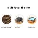 Net-Shaped File Rack Data Storage Frame Storage Rack Metal File Management Rack,Style: Vertical Single Layer