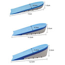 2 Pairs Half-Size Inner Heightening Pads Soft And Comfortable Invisible Shock Absorption Increased Insoles, Size: 2.5cm(Blue)