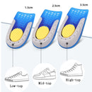 2 Pairs Half-Size Inner Heightening Pads Soft And Comfortable Invisible Shock Absorption Increased Insoles, Size: 2.5cm(Blue)