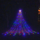 10LM 350 LED Star Waterfall Light Christmas Tree String Lights Outdoor Meteor Light, Plug Spec: US Plug(RGB Light)