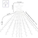 10LM 350 LED Star Waterfall Light Christmas Tree String Lights Outdoor Meteor Light, Plug Spec: US Plug(RGB Light)