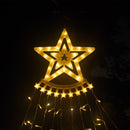 10LM 350 LED Star Waterfall Light Christmas Tree String Lights Outdoor Meteor Light, Plug Spec: US Plug(RGB Light)