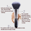 4 In 1 Black Pebbles Makeup Brush Set Eyeshadow Brush Foundation Brush Portable Makeup Brush,Style: Brush + Makeup Brush Bag