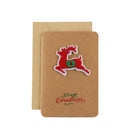 10 Sets SDHK03 Vintage Kraft Paper Christmas Greeting Card Handmade Three-Dimensional Christmas Blessing Gift Card(Deer)