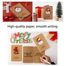 10 Sets SDHK03 Vintage Kraft Paper Christmas Greeting Card Handmade Three-Dimensional Christmas Blessing Gift Card(Bell)