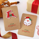10 Sets SDHK03 Vintage Kraft Paper Christmas Greeting Card Handmade Three-Dimensional Christmas Blessing Gift Card(Bell)