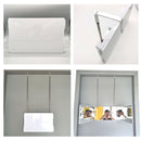 Three-Sided Mirror With LED Light Retractable Hanging Three-Fold Mirror With 10X Magnification Small Mirror(White)