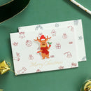 10 Sets Christmas Three-Dimensional Sticker Greeting Card Bronzing Message Blessing Greeting Card(5)
