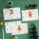 10 Sets Christmas Three-Dimensional Sticker Greeting Card Bronzing Message Blessing Greeting Card(5)