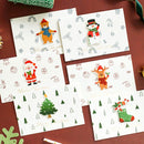 10 Sets Christmas Three-Dimensional Sticker Greeting Card Bronzing Message Blessing Greeting Card(5)