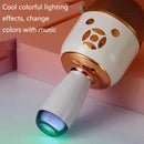 K58 Home Bluetooth Wireless Microphone With Lamp Mobile Phone K Song Children Microphone Audio(pink)