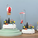 Christmas Resin Glowing Music Rotating Desktop Ornaments(Hot Air Balloon)