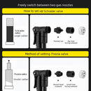 CYCLINGBOX BG-1046 120PSI With Table Aluminum Portable Small Air Cylinder High Pressure Inflatable Bicycle Pump(Silver)