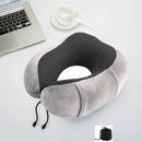 Magnetic Memory Foam U-shaped Pillow Suitable for Travel Solid Pillows(Gray)