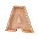 Wooden English Alphabet Piggy Bank Transparent Acrylic Piggy Bank(A)