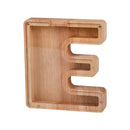 Wooden English Alphabet Piggy Bank Transparent Acrylic Piggy Bank(E)