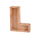 Wooden English Alphabet Piggy Bank Transparent Acrylic Piggy Bank(L)