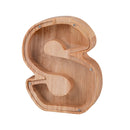 Wooden English Alphabet Piggy Bank Transparent Acrylic Piggy Bank(S)