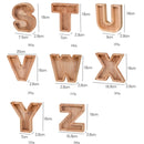 Wooden English Alphabet Piggy Bank Transparent Acrylic Piggy Bank(S)