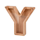 Wooden English Alphabet Piggy Bank Transparent Acrylic Piggy Bank(Y)