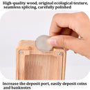 Wooden English Alphabet Piggy Bank Transparent Acrylic Piggy Bank(I)