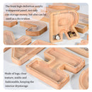 Wooden English Alphabet Piggy Bank Transparent Acrylic Piggy Bank(I)