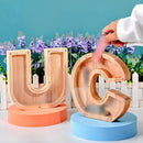 Wooden English Alphabet Piggy Bank Transparent Acrylic Piggy Bank(T)