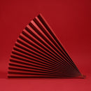 2 PCS 69x39cm Photo Props Hard Cardboard Folding Fan Photography Background Folded Paper(01 Red Wine)