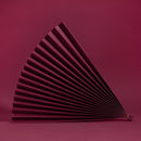 2 PCS 69x39cm Photo Props Hard Cardboard Folding Fan Photography Background Folded Paper(02 Purple Red)