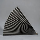 2 PCS 69x39cm Photo Props Hard Cardboard Folding Fan Photography Background Folded Paper(16 Silver Gray )