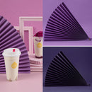 2 PCS 69x39cm Photo Props Hard Cardboard Folding Fan Photography Background Folded Paper(01 Red Wine)
