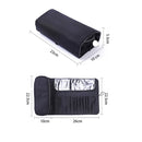 Cosmetic Bag Cosmetic Brush Storage Bag Multifunctional Folding Beauty Makeup Kit(Black)