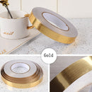 2 PCS Home Decoration Self-Adhesive Ceiling Beauty Sideline Tile Beauty Seam Sticker, Specification: 1cmx50m(Brushed Gold)