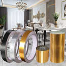 2 PCS Home Decoration Self-Adhesive Ceiling Beauty Sideline Tile Beauty Seam Sticker, Specification: 1cmx50m(Brushed Gold)