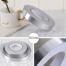 2 PCS Home Decoration Self-Adhesive Ceiling Beauty Sideline Tile Beauty Seam Sticker, Specification: 1cmx50m(Brushed Silver)
