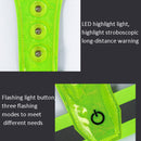 LED Reflective Vest High Stretch Outdoor Reflective Vest Traffic Safety Reflective Clothing(Black)