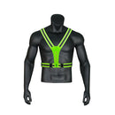 LED Reflective Vest High Stretch Outdoor Reflective Vest Traffic Safety Reflective Clothing(Black)
